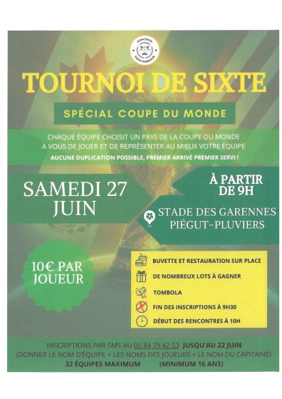 TOURNOI DE SIXTE